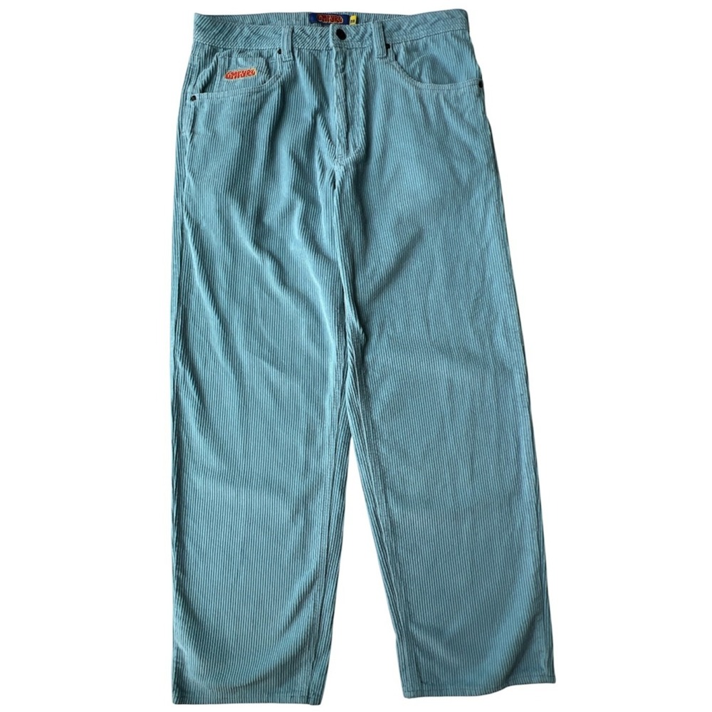 Empyre Pants Mens 32 Corduroy Light Blue Relaxed Fit Skate Y2K Streetwear Grunge